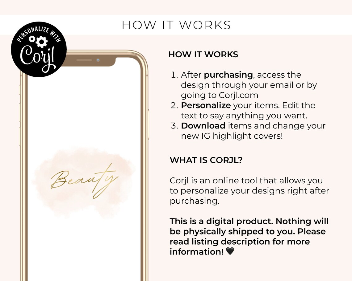DIY Instagram Highlight Covers Light Orange Peach Watercolor - Etsy