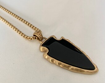 Mens Onyx Pendant - Etsy UK
