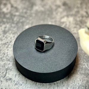 Black Onyx Stone Ring