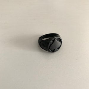 Black Ace Signet Ring