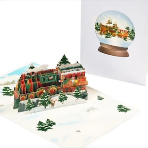 3D Pop-up Merry Christmas Card, Gloss Cover Premium Design, met envelop, voeg een bericht toe, voor vriend, moeder, dochter, baas