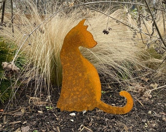 Chat en acier Corten pour votre jardin