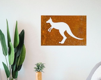 Home decoration, Kangaroo made of Corten steel