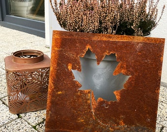 Garden decoration, Maple Leaf made of Corten steel