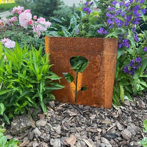Rosenrahmen aus Cortenstahl für deinen Garten