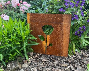 Telaio rosa in acciaio Corten per il tuo giardino