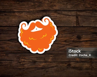 Irish red beard, Irish stickers, St. Patrick's day stickers, fun stickers, decals, laptop stickers, water bottle stickers, stickers