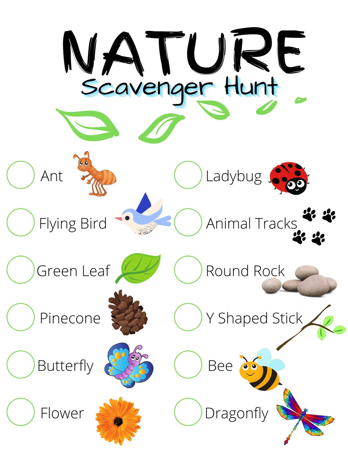 Printable Scavenger Hunt Nature Scavenger Hunt Kids Etsy Australia