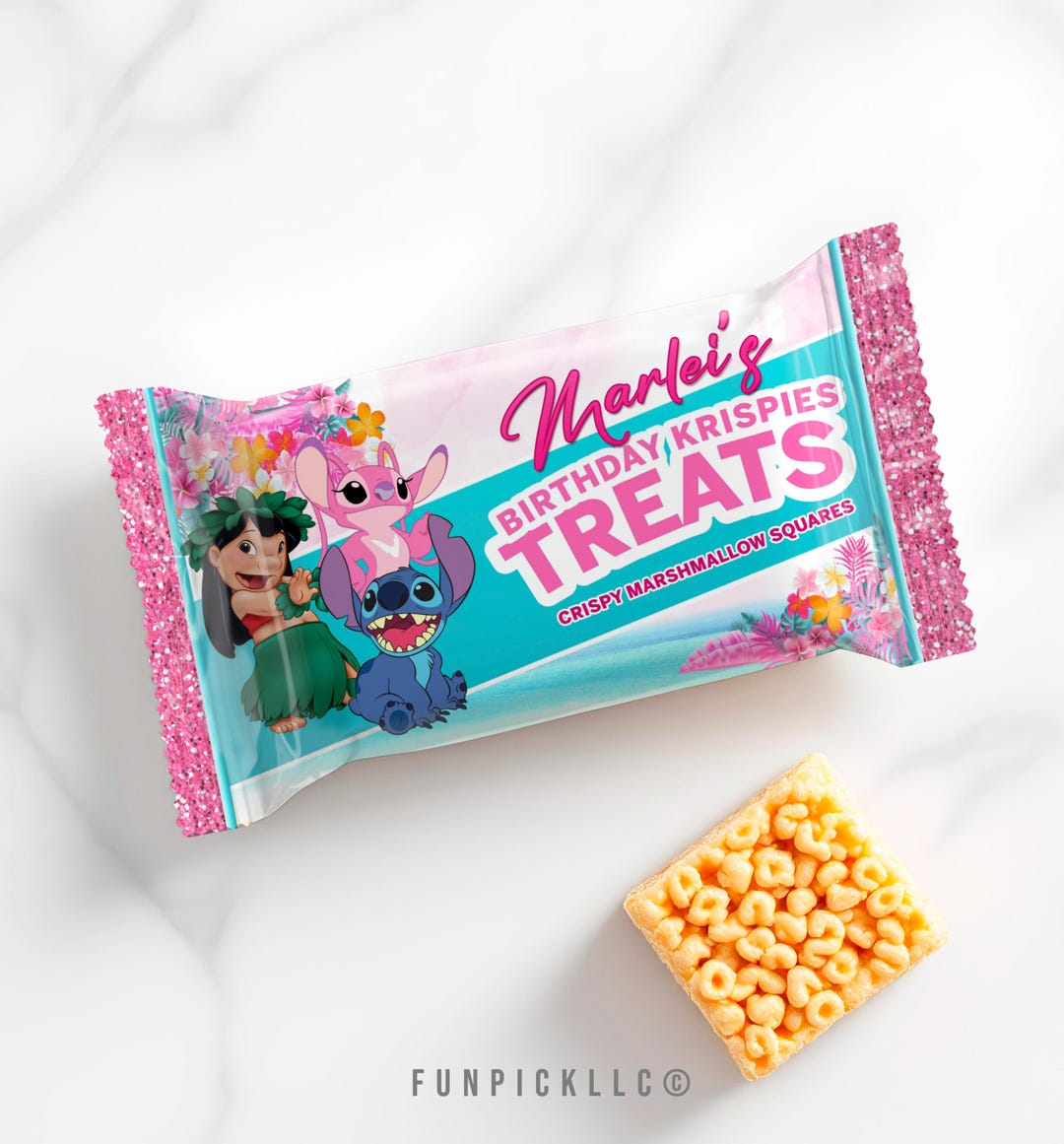 Lilo and Stitch Rice Krispies Wrap for DIY, Stitch and Angel Treat Bag ...