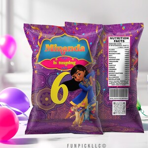 Mira Royal detective Chips Bag Wrap for DIY, Mira Birthday Chips label, Royal Detective Chips wrapper, Mira detective Party Favors - RYD01
