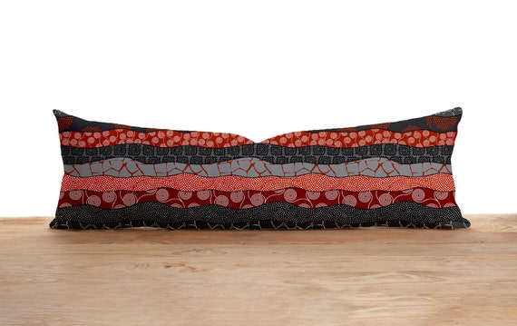 Patchwork Looking Lumbar Pillow Case 