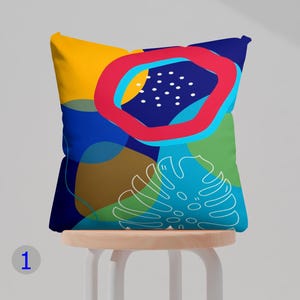Abstract Shapes Pillow Covers, Modern Abstract Cushion Covers, Unique Shapes Throw Pillow Covers, Colorful Abstract Pillow Cases