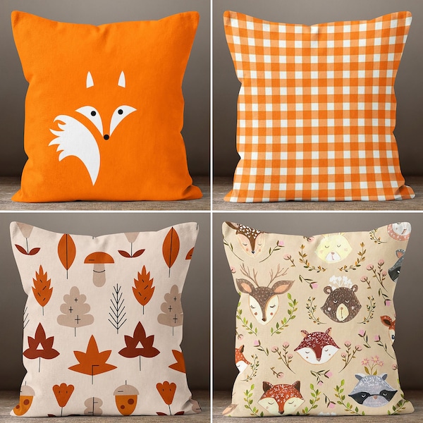 Fox Pillow Cover Etsy