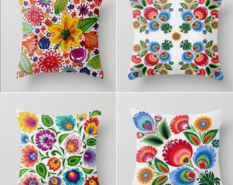 Summer Trend Cushion, Colorful Floral Pillow Cover, Decorative Lumbar Pillow, Bedding Home Decor, Housewarming Cushion Case,Throw Pillow Top