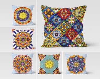 Ikat Design Pillow Covers, Colorful Cushion Case, Decorative Home Decor, Housewarming Gift, Geometric Pillowcase, Farmhouse Pillow Case
