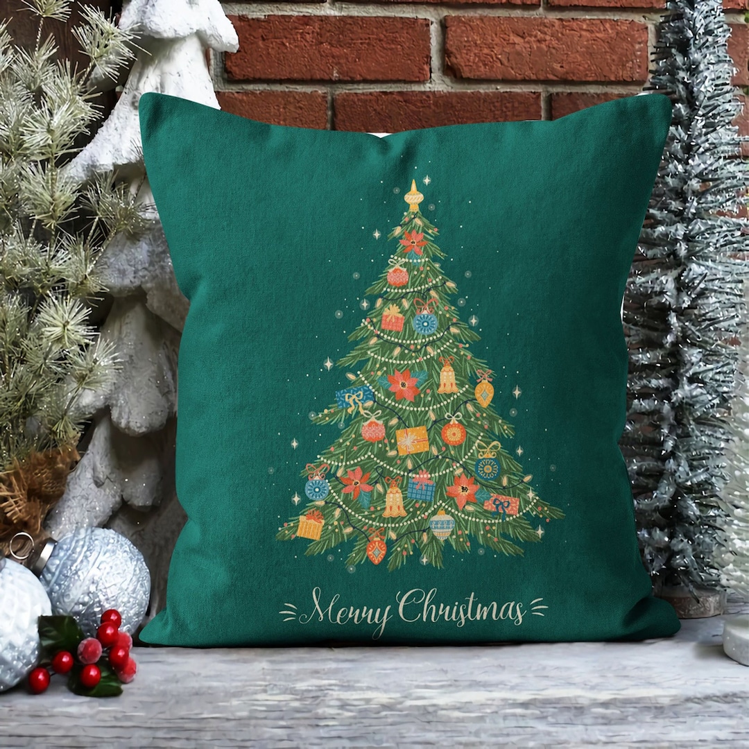 Christmas Tree Pillow Covers, Christmas Pillow, Decorative Winter