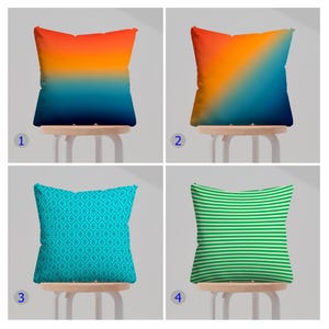 Vibrant Gradient Pillow Covers, Geometric Pattern Cushion Covers, Modern Abstract Pillow Cases, Bold Striped Cushion Cover