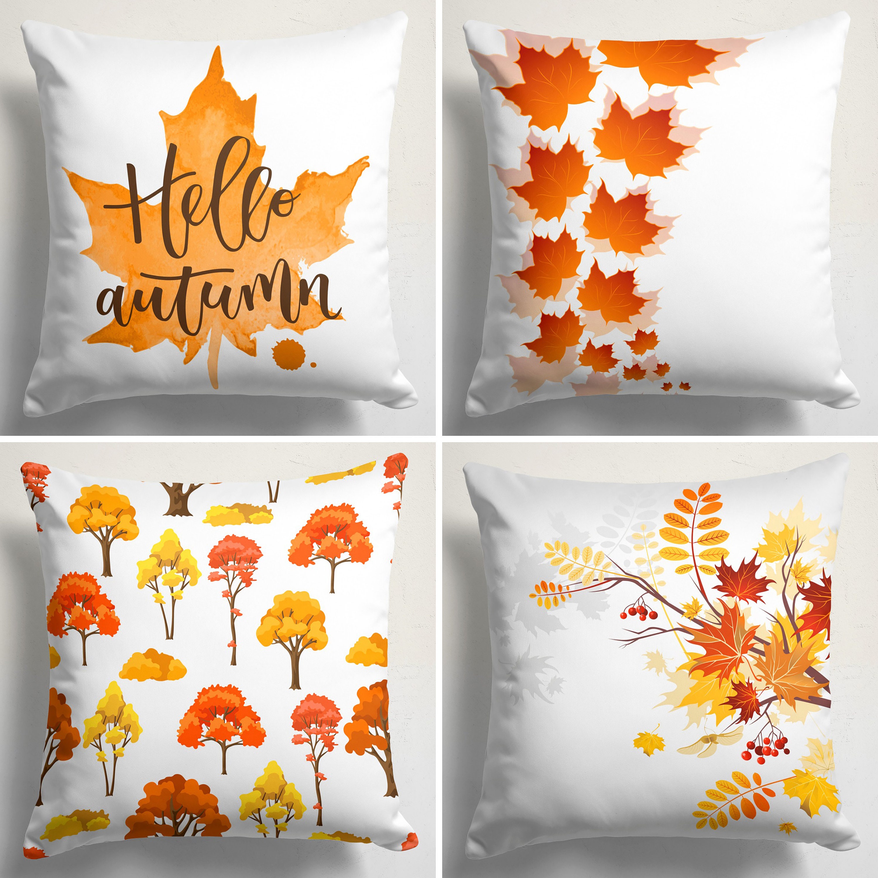 Hello Autumn- Woven Pillow