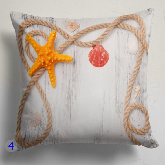 WONDERTIFY 18x18 Inch Nautical Anchor Linen Pillow Cover - Decorative For Sofa, Bed, Farmhouse