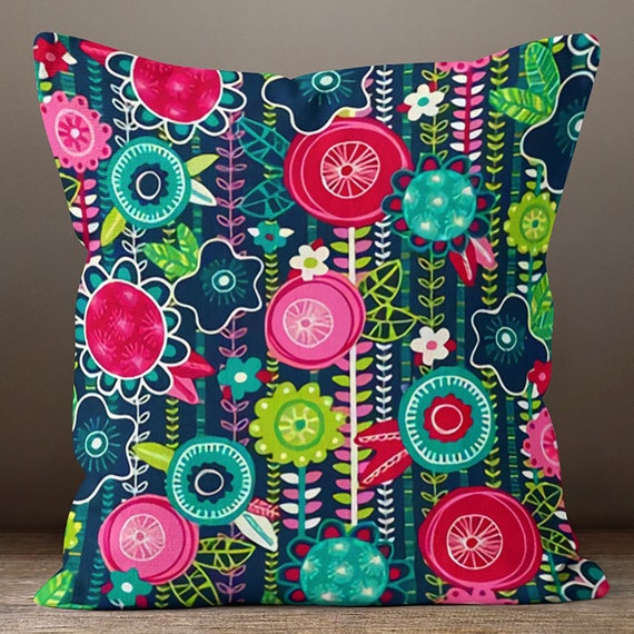 Bright multi 2025 colored throw pillows