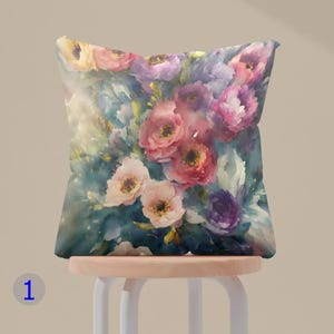 Watercolor Peony Pillow Covers, Pink Peony Pillow Cover, Romantic Floral Pillowcases, Delicate Peony Floral Cushion Cover, Peony Pillow Case