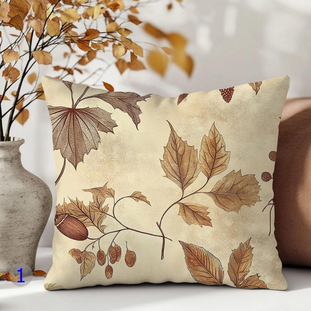 NUTEEN Fall Cat Throw Pillow Cover - 12x20 Inch, Autumn Leaves & Kitten Design, Decorative Pillowcase - View #12