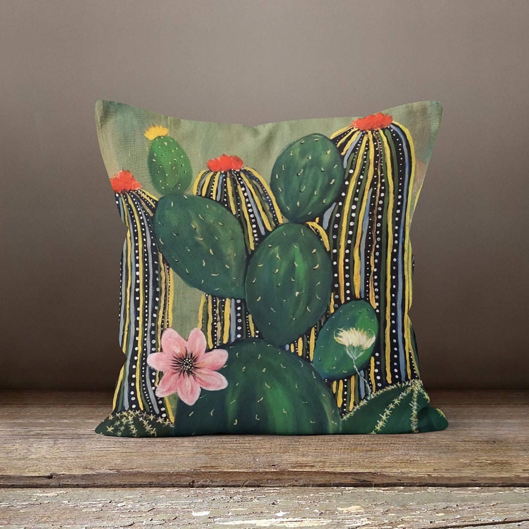 Succulent Cushion Cover, Cactus Pillow Covers, Colorful Decorative