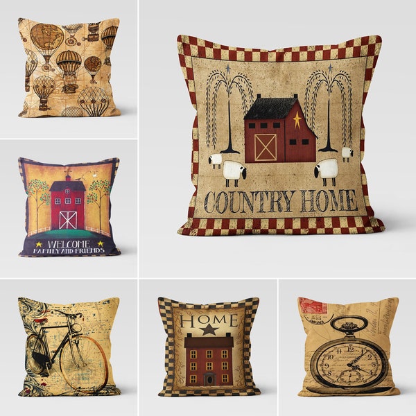 Home Cushion Covers, Bike Print Pillow Case, Pocket Watch Throw Pillow Top, Balloon Pillow Sham, Decorative Pillow Cover, Housewarming Gift