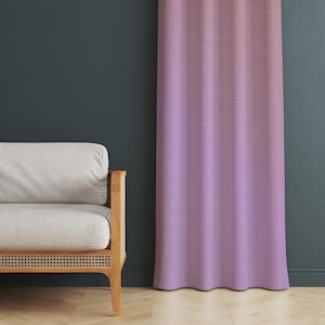 Ombre Purple Curtain, Elegant Gradient Drapes, Light to Dark Purple Curtain Panel, Modern Solid Color Drapery, Minimalist Purple Drapes