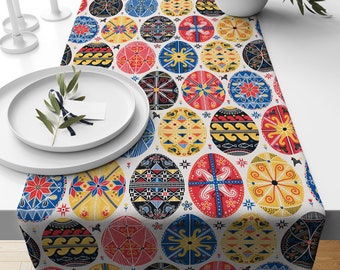 Runner Da Tavola Pasquale - Stampa Uova Di Pasqua, 183x33 Cm, Decorazione Primaverile - Foto 8