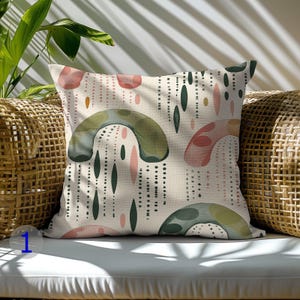 Abstract Geometric Arch Pillow Cover: Modern Wavy Line Art Throw Pillow Case
