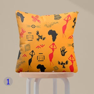 Ethnische afrikanische Frauen-Kissenbezüge, afrikanische Frau Gesicht Kissenbezüge, afrikanische Stammes-Kissenbezüge, ethnische Boho-Kissenbezüge
