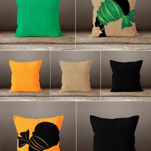 African Woman Cushion Cover, Black History African Art Woman Dancing Lady Working Mum Decorative Home Decor, Throw Pillow Cases