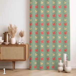 Soft Cream Floral Curtain, Elegant Rose Botanical Decor Drapes, Light Yellow Green Window Panel, Romantic Home Accent, Shabby Chic Style