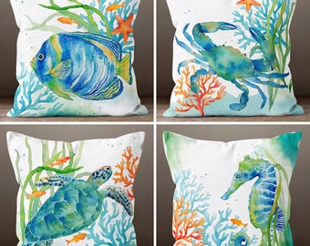 beach themed throw pillow covers