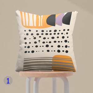 Geometric Abstract Pillow Cover, Mid-Century Modern Pillow Case, Colorful Abstract Throw Pillow Covers, Geometric Home Decor Pillowcases