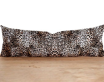leopard bolster pillow