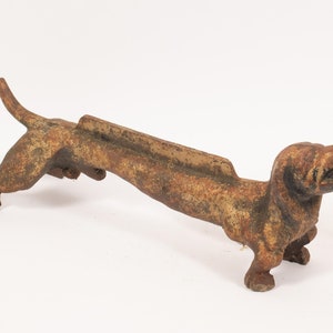 Cast Iron Dachshund Foot Scraper 1900&#39;s