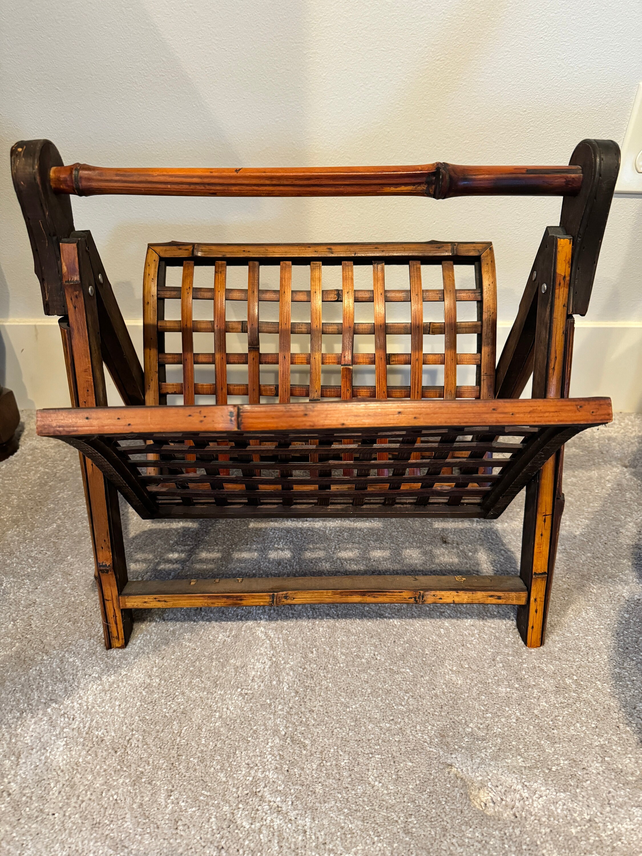 Cloths Rack Mcm Vintage MCM Bamboo Magazine Rack - Etsy