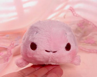 Binkie strawberry seal mini plush / kawaii heisei retro seal plushie