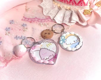 Heisei Retro baby seals Keychain, Trinket charm