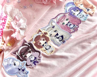 Neko maid girl stickers / deco / chibi / journaling