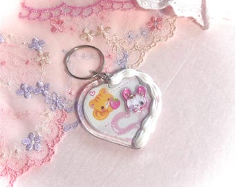 Heisei Retro squirrel Heart Keychain, Trinket charm