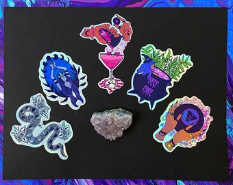 Holographic Witchy Sticker Pack | Witch stickers