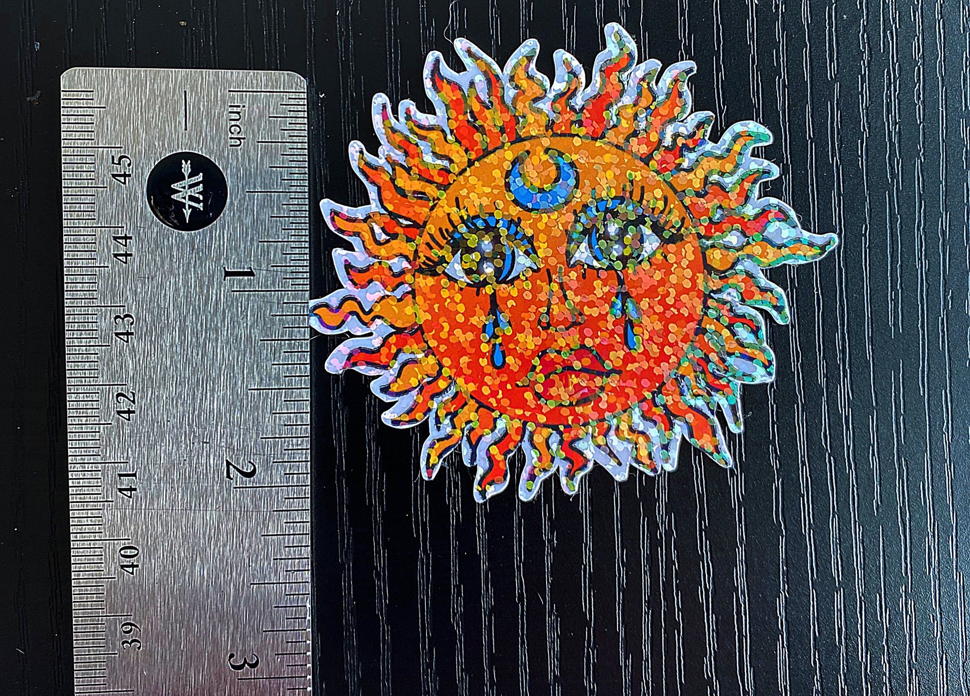 The Sun Sticker Sun Sticker, Cute Sticker, Holographic Sticker, Laptop Sticker, Trippy ...