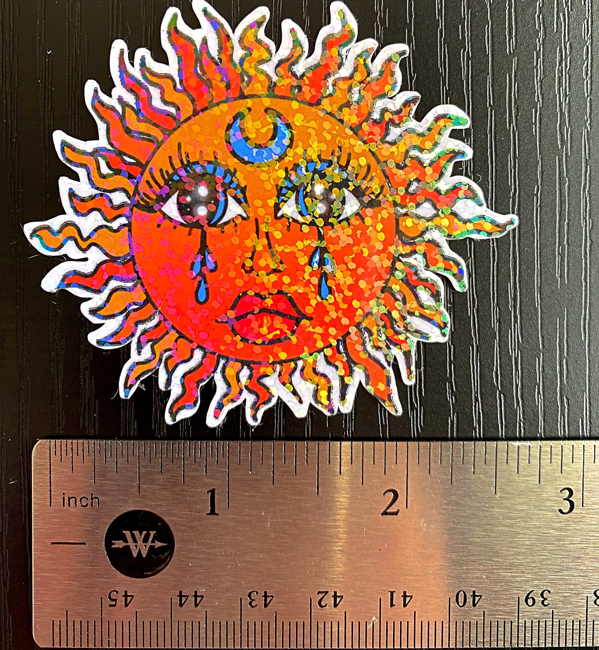 The Sun Sticker Sun Sticker, Cute Sticker, Holographic Sticker, Laptop Sticker, Trippy ...