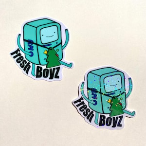 Bmo fresh boyz sticker, Bmo sticker, Adventure time sticker, Vinyl Die Cut Sticker, Aesthetic Stickers, Cute Stationery Gifts