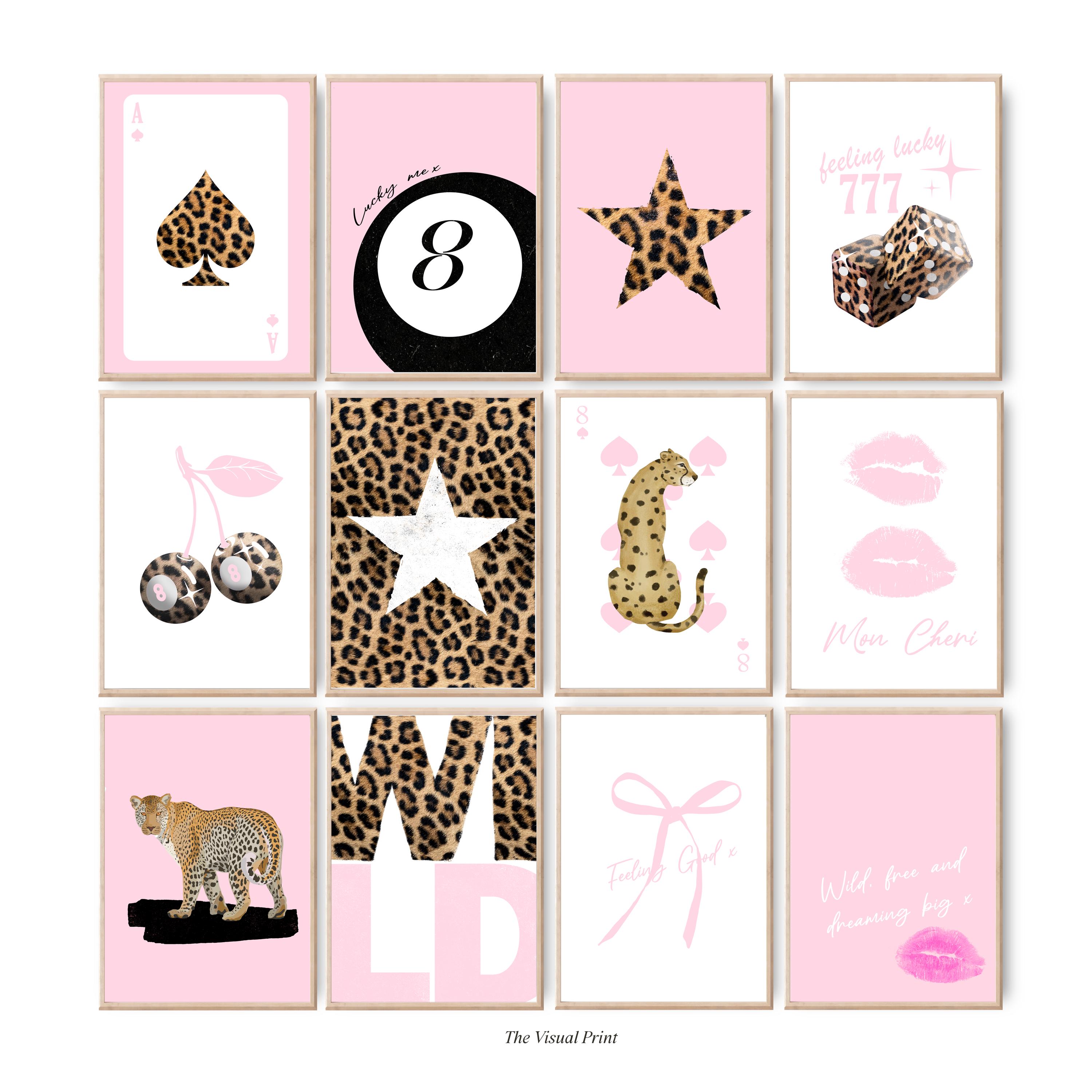 『 Pink cheetahs 』by Ally 20*20cm Amazon.com: ZxXzkwpP Pink Cheetah Print Room Decor Poster