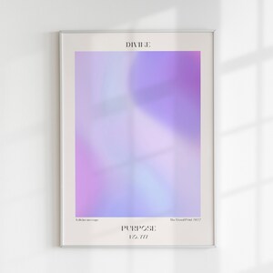 Divine Purpose 777 Aura Gradient Poster, Spiritual Wall Art (Digital Download) image 5