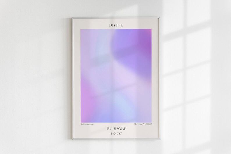Divine Purpose 777 Aura Gradient Poster, Spiritual Wall Art (Digital Download) image 5